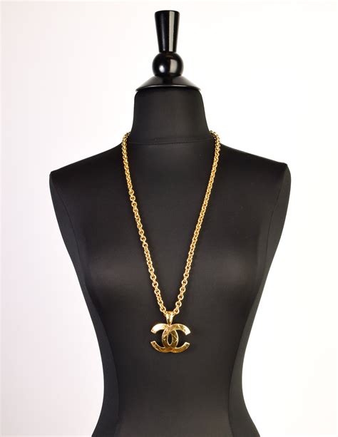 chanel belt necklace black cc logo gold chain|vintage Chanel necklaces for sale.